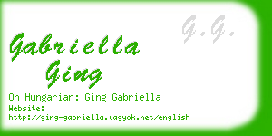 gabriella ging business card